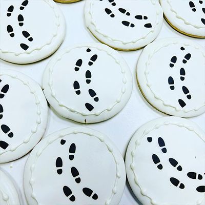 Custom Iced Footstep Cookies