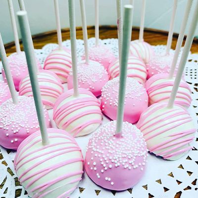 Custom Pink Cake Pops